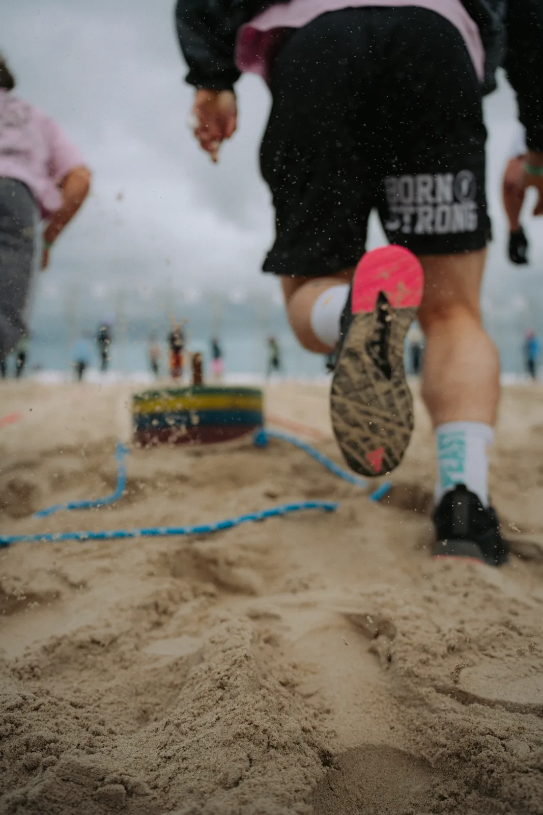 Rope jumps on the beach of Warnemünde